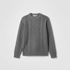 Club1972 | Men's Classic Cable-Knit Crewneck Sweater