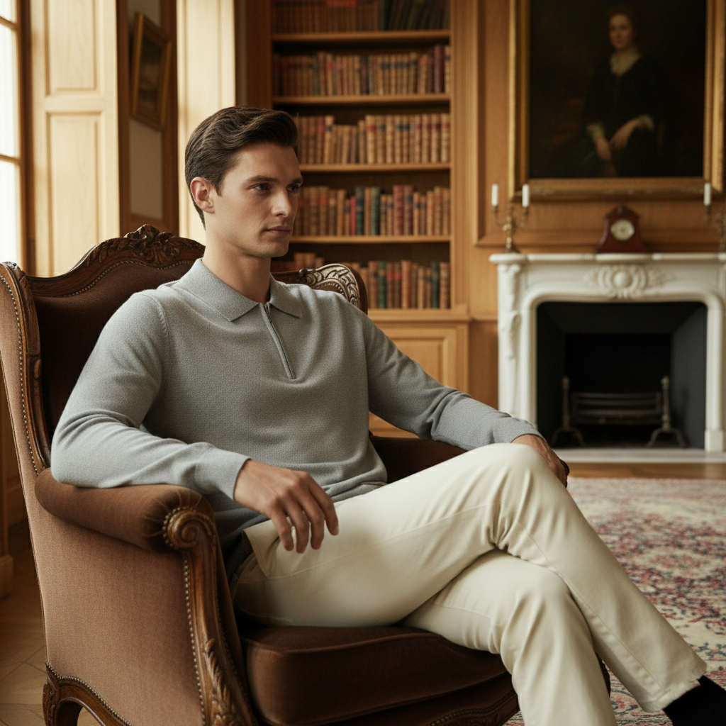 Club1972 | Men’s Refined Merino Zip Polo