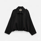 Club1972 | Women's Modern Suede-Effect Cropped Bomber Jacket