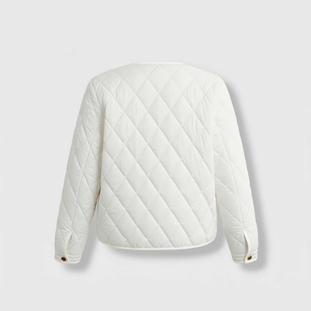Club1972 | Women’s Classic Quilted Satin Button Jacket