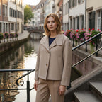 Club1972 | Women's Refined Wool Blend Cropped Boxy Jacket