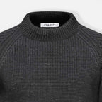 Club1972 | Men's Classic Ribbed Wool Mock Neck Sweater