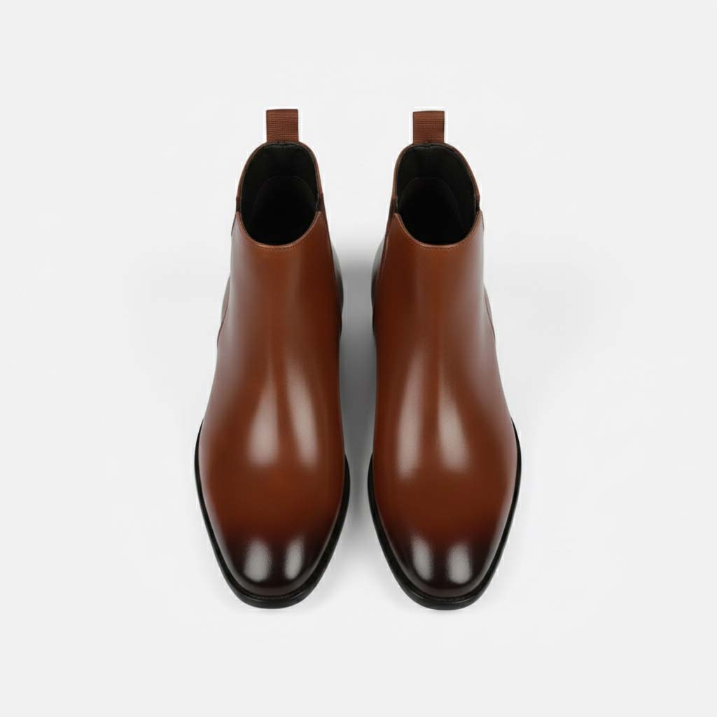 Club1972 | Men's Classic Leather Chelsea Ankle Boots