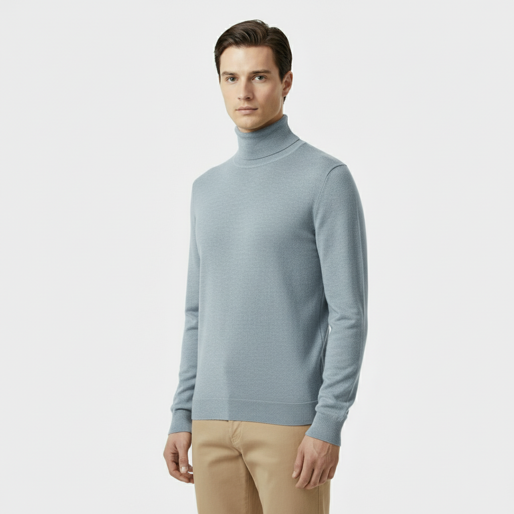 Club1972 | Men’s Refined Merino Wool Turtleneck Sweater