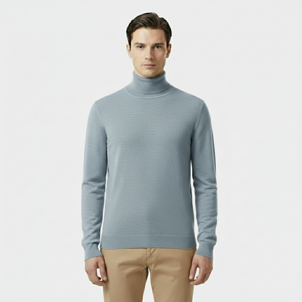 Club1972 | Men’s Refined Merino Wool Turtleneck Sweater