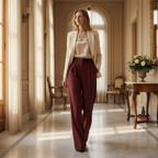Club1972 | Women's Classic Pleated Wide-Leg Trousers