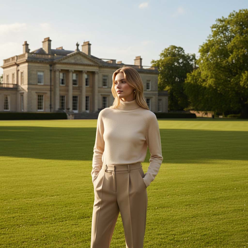 Club1972 | Women's Classic Cashmere Turtleneck Knit Sweater