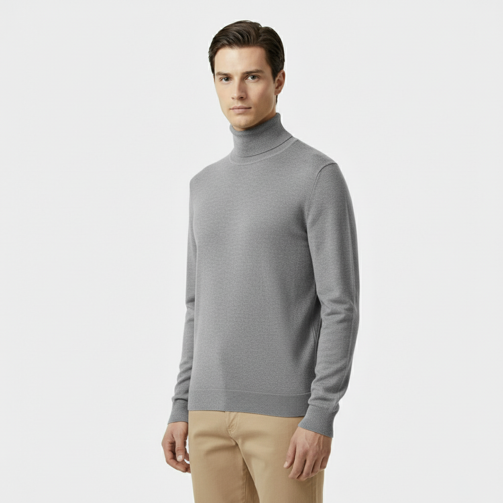 Club1972 | Men’s Refined Merino Wool Turtleneck Sweater