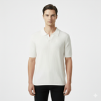 Club1972 | Men's Classic Ribbed Knit Polo Sweater