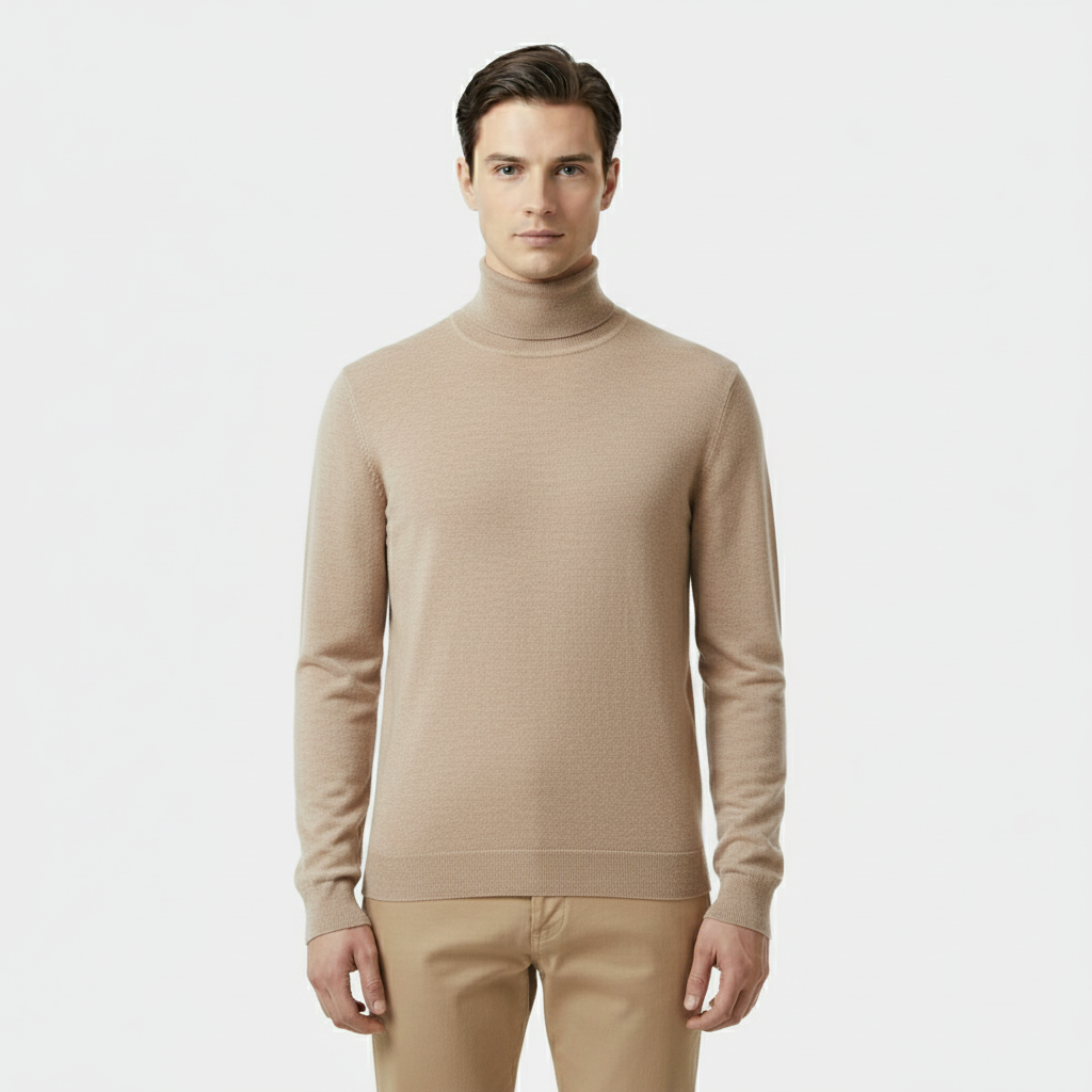 Club1972 | Men’s Refined Merino Wool Turtleneck Sweater