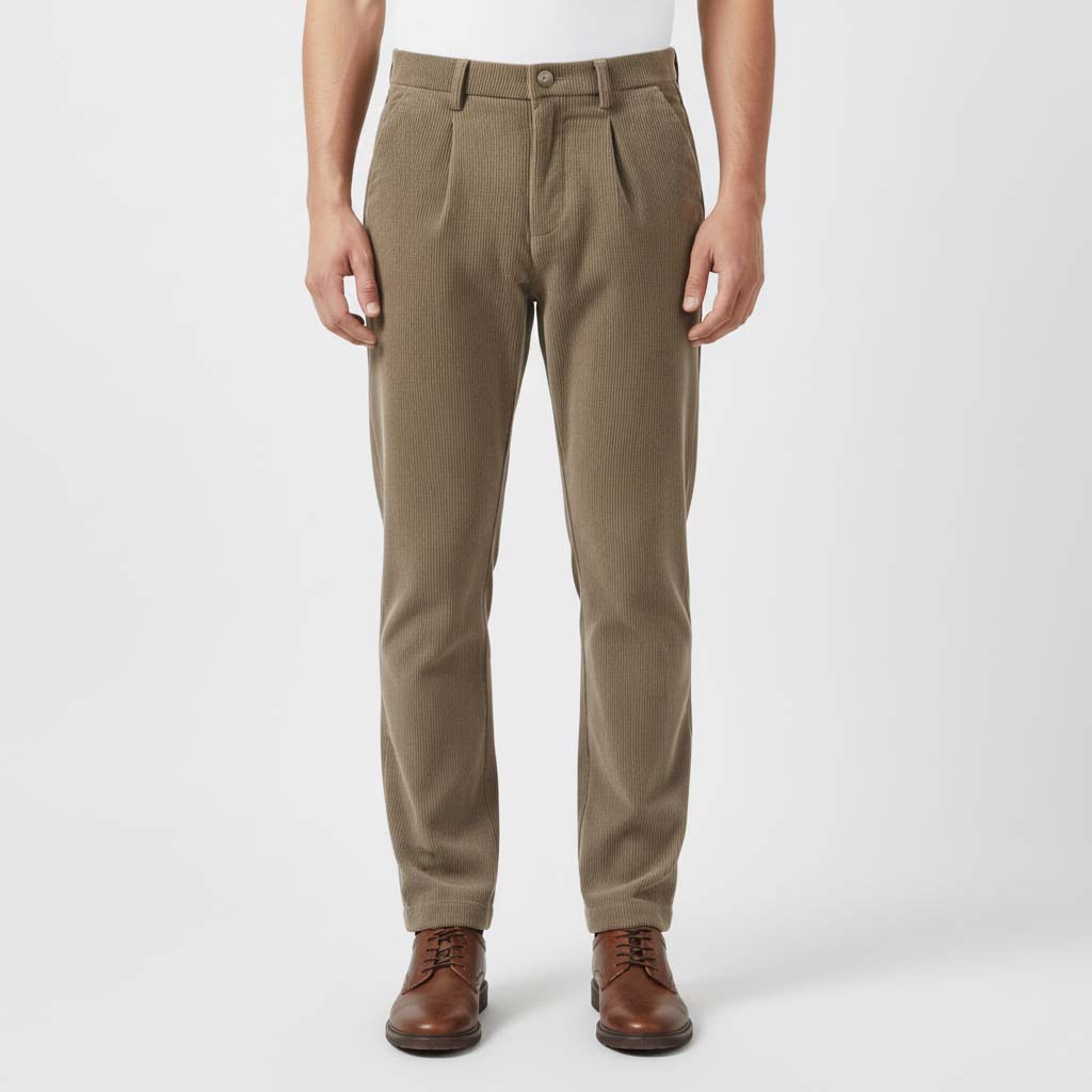 Club1972 | Men's Tailored Corduroy Pleated Trousers