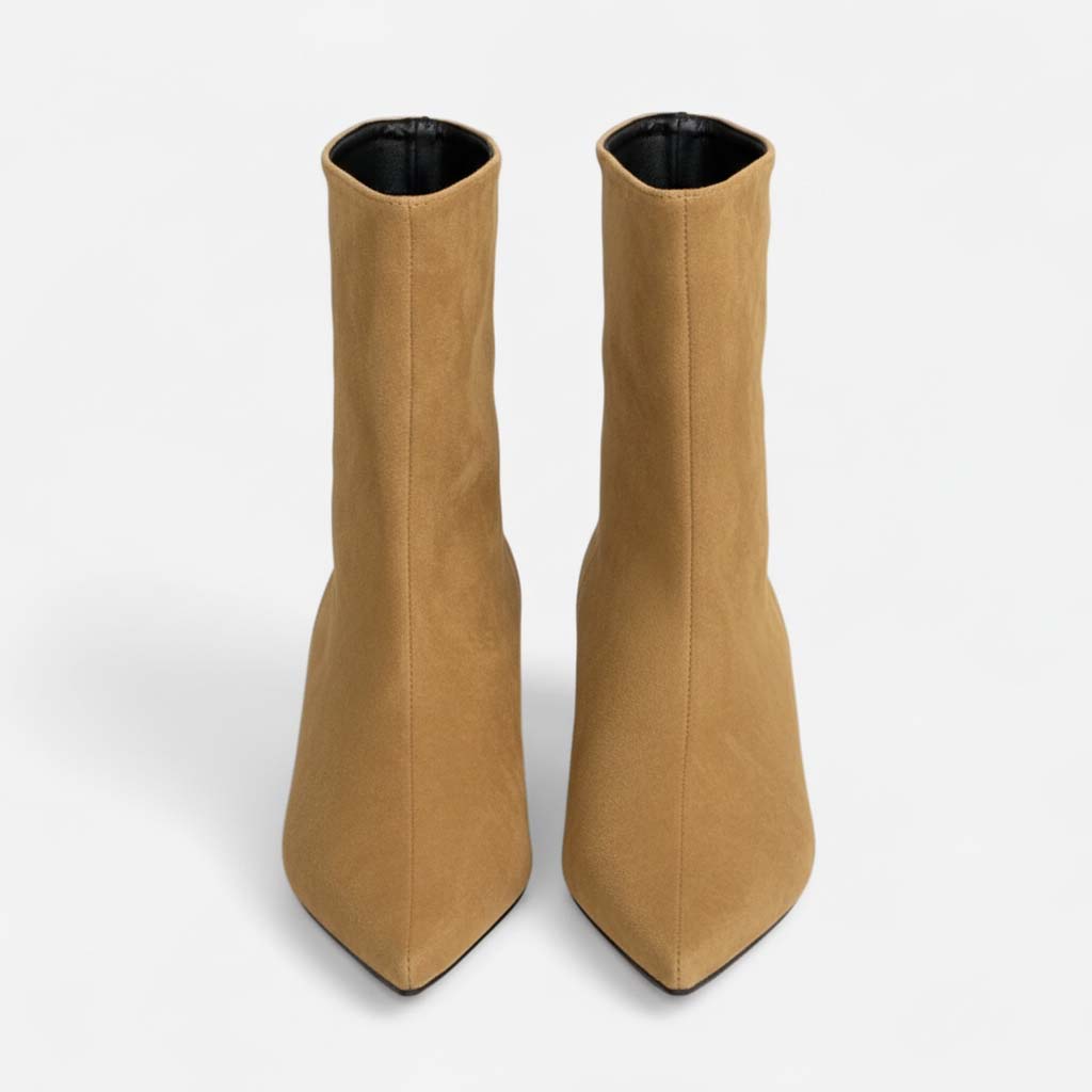 Club1972 | Women's Modern Suede Kitten Heel Ankle Boots