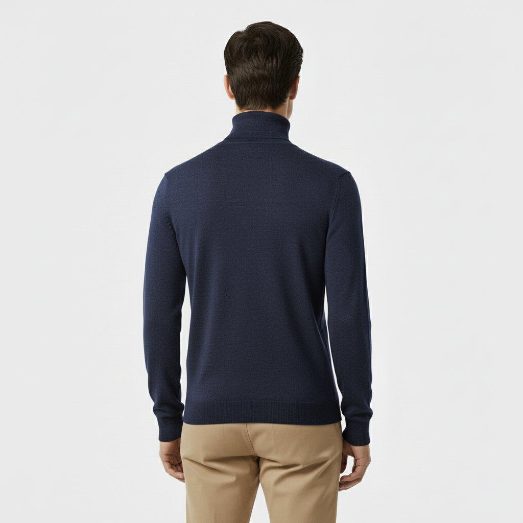 Club1972 | Men’s Refined Merino Wool Turtleneck Sweater