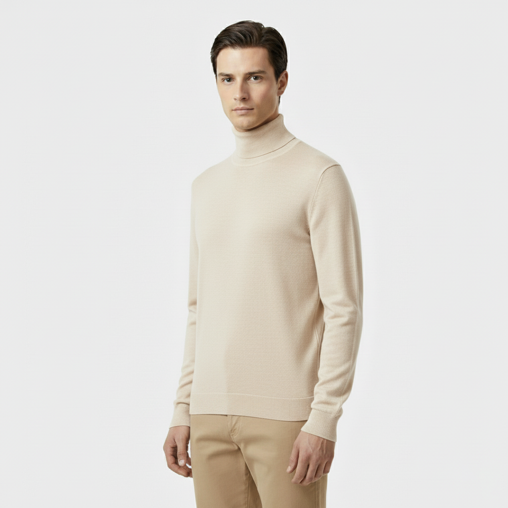 Club1972 | Men’s Refined Merino Wool Turtleneck Sweater