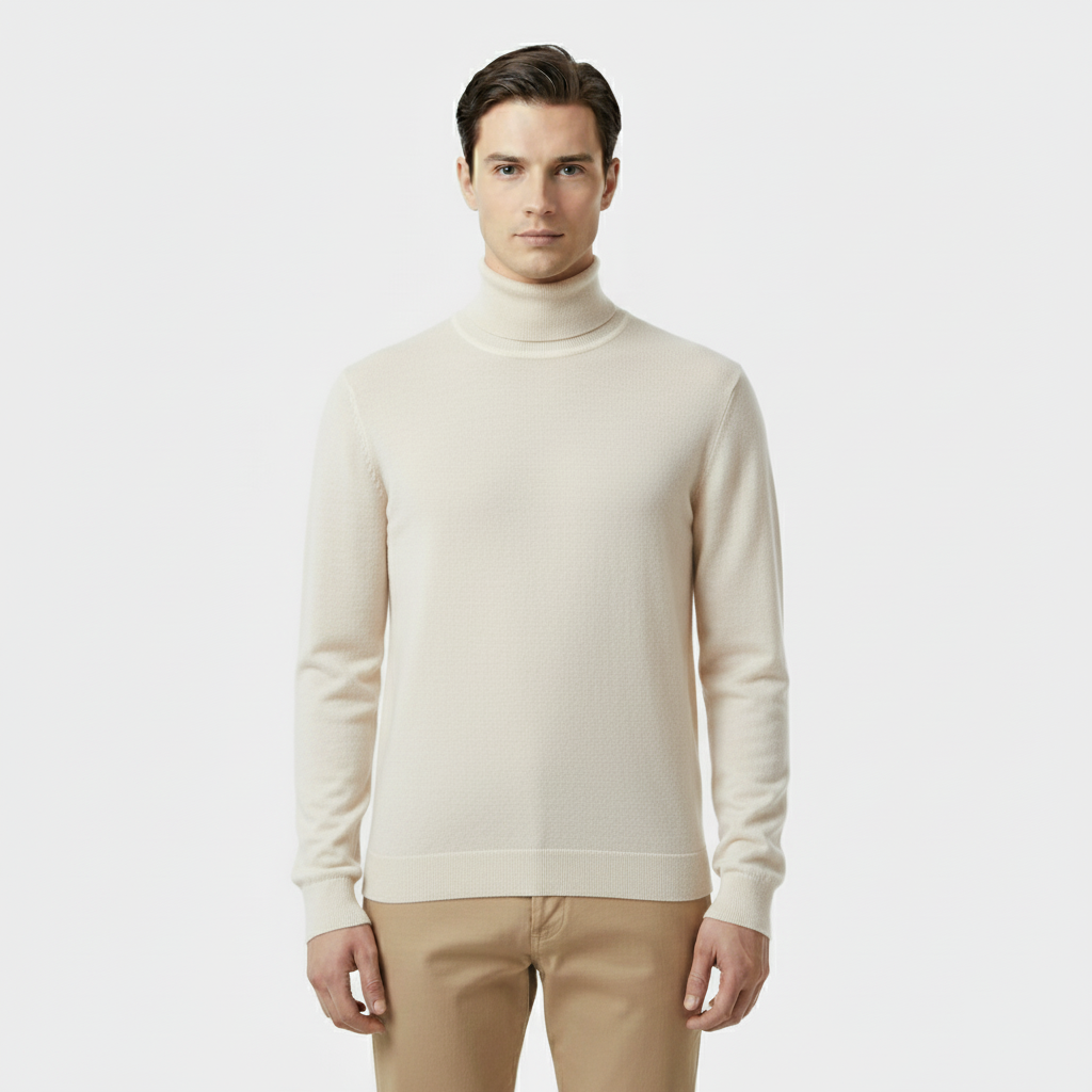 Club1972 | Men’s Refined Merino Wool Turtleneck Sweater