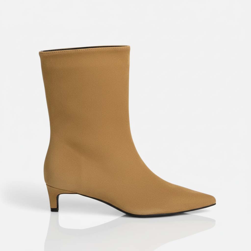 Club1972 | Women's Modern Suede Kitten Heel Ankle Boots