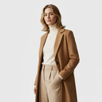 Club1972 | Women's Tailored Wool Blend Longline Coat