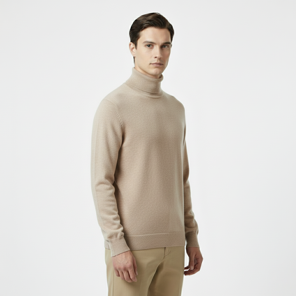 Club1972 | Men’s Refined Merino Wool Turtleneck Sweater