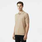 Club1972 | Men's Classic Ribbed Knit Polo Sweater