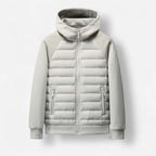 Club1972 | Men's Modern Quilted Hybrid Hooded Jacket