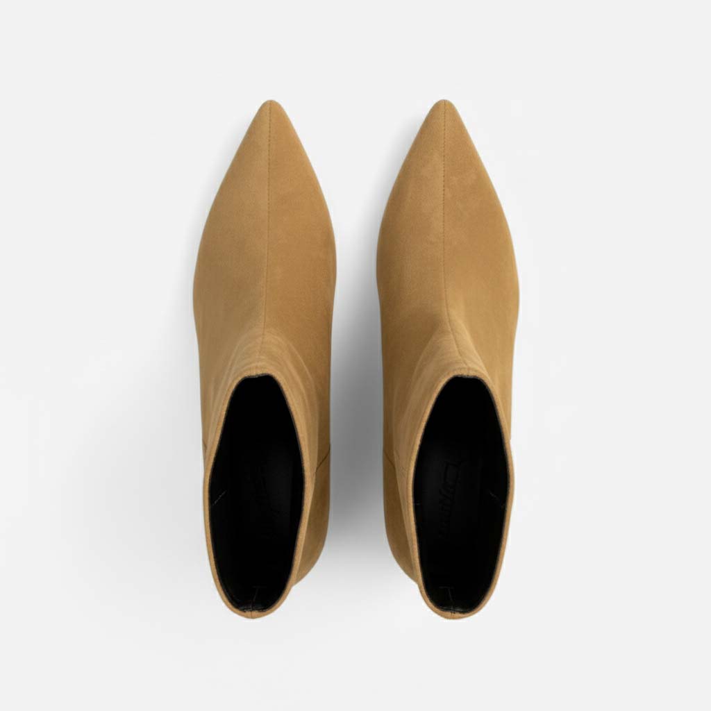 Club1972 | Women's Modern Suede Kitten Heel Ankle Boots