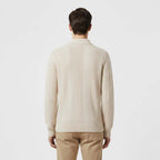 Club1972 | Men's Classic Wool Chevron Knit Polo Sweater