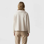 Club1972 | Women's Classic Wool Blend Double-Breasted Peacoat