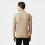 Club1972 | Men's Classic Ribbed Knit Polo Sweater