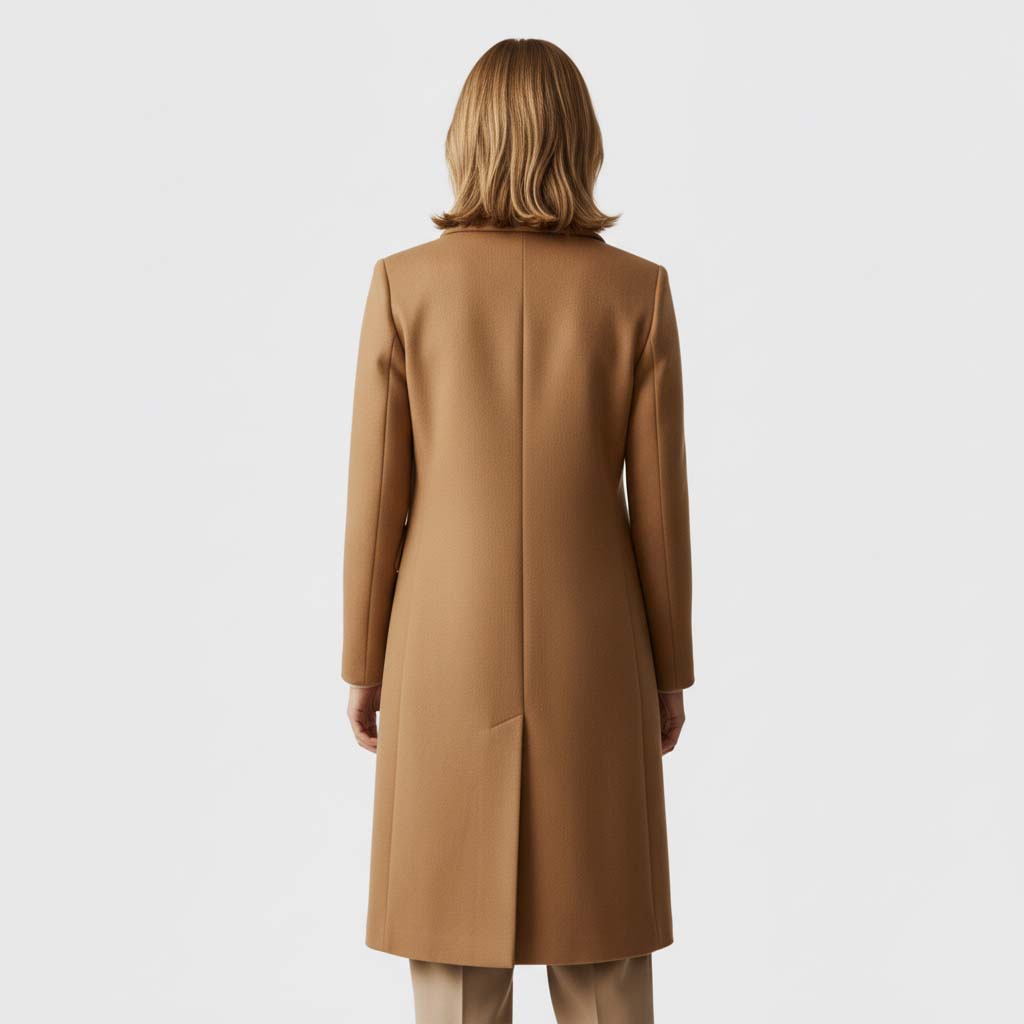 Club1972 | Women's Tailored Wool Blend Longline Coat