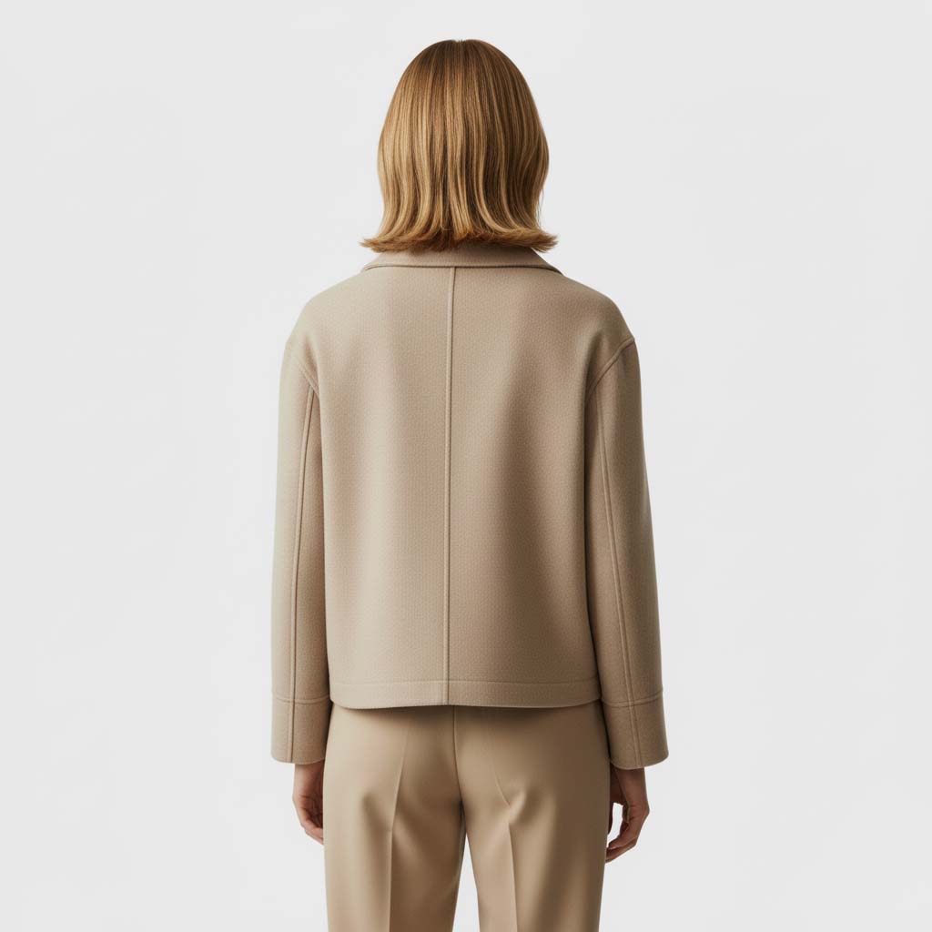 Club1972 | Women's Refined Wool Blend Cropped Boxy Jacket