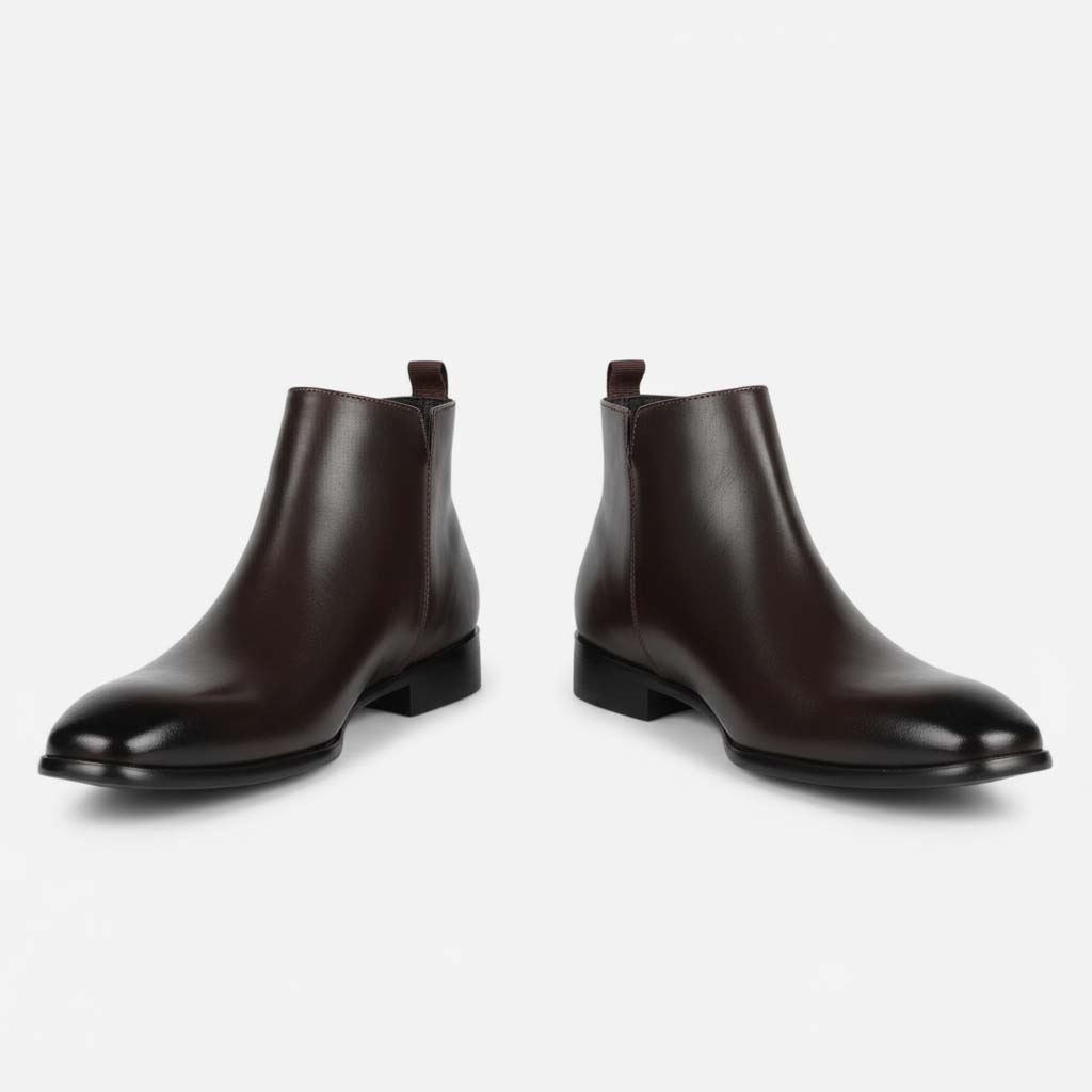 Club1972 | Men's Classic Leather Chelsea Ankle Boots