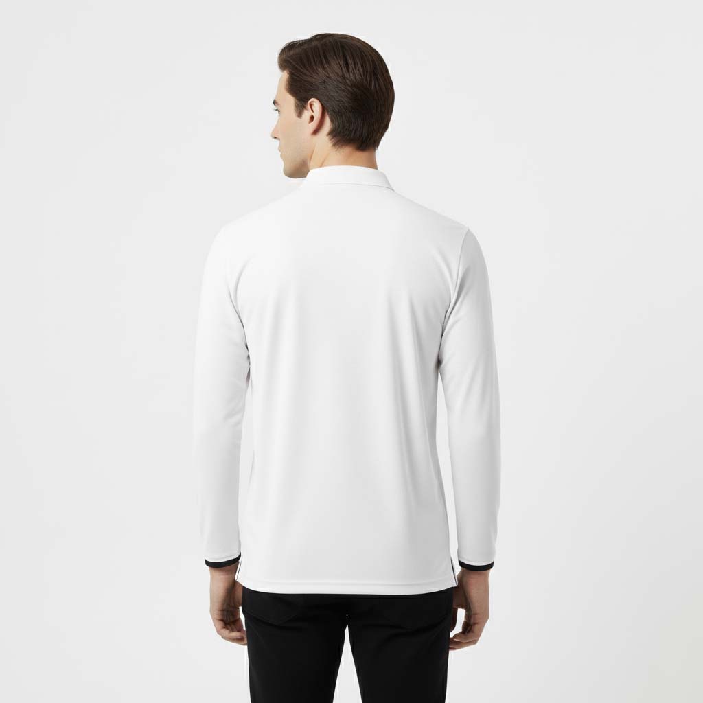 Club1972 | Men's Classic Long-Sleeve Cotton Polo Shirt
