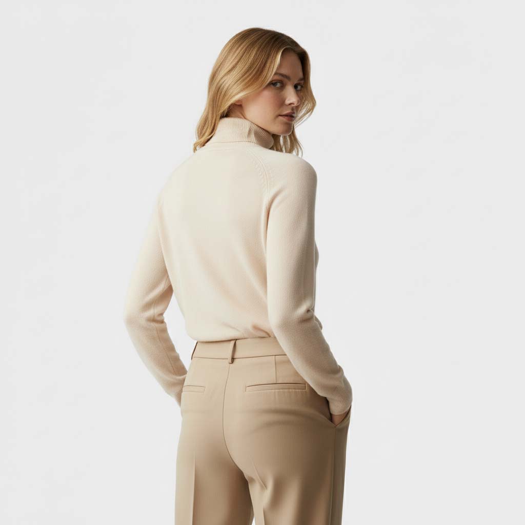 Club1972 | Women's Classic Cashmere Turtleneck Knit Sweater