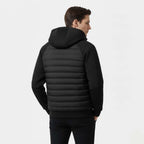 Club1972 | Men's Modern Quilted Hybrid Hooded Jacket