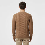 Club1972 | Men's Classic Cable-Knit Crewneck Sweater