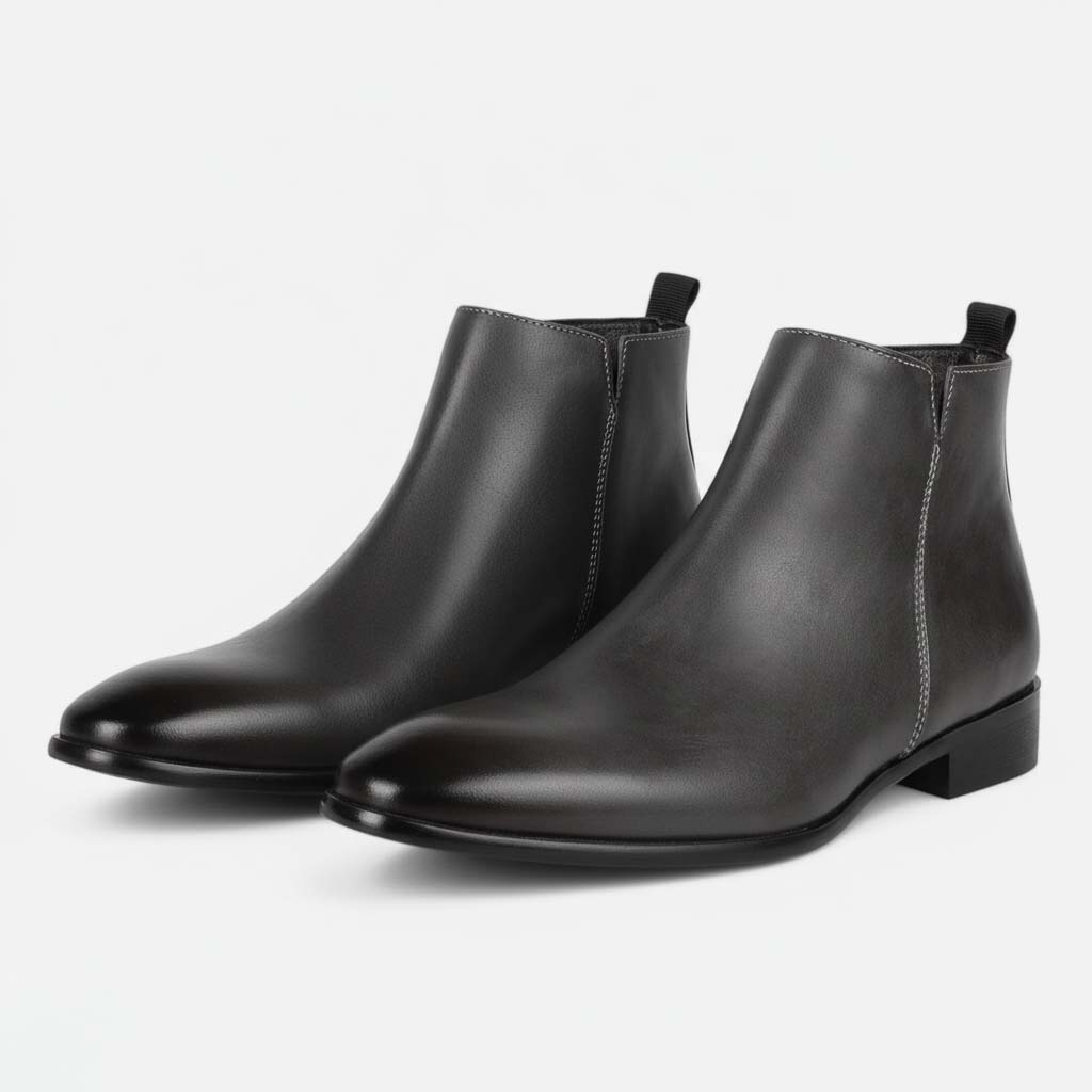 Club1972 | Men's Classic Leather Chelsea Ankle Boots