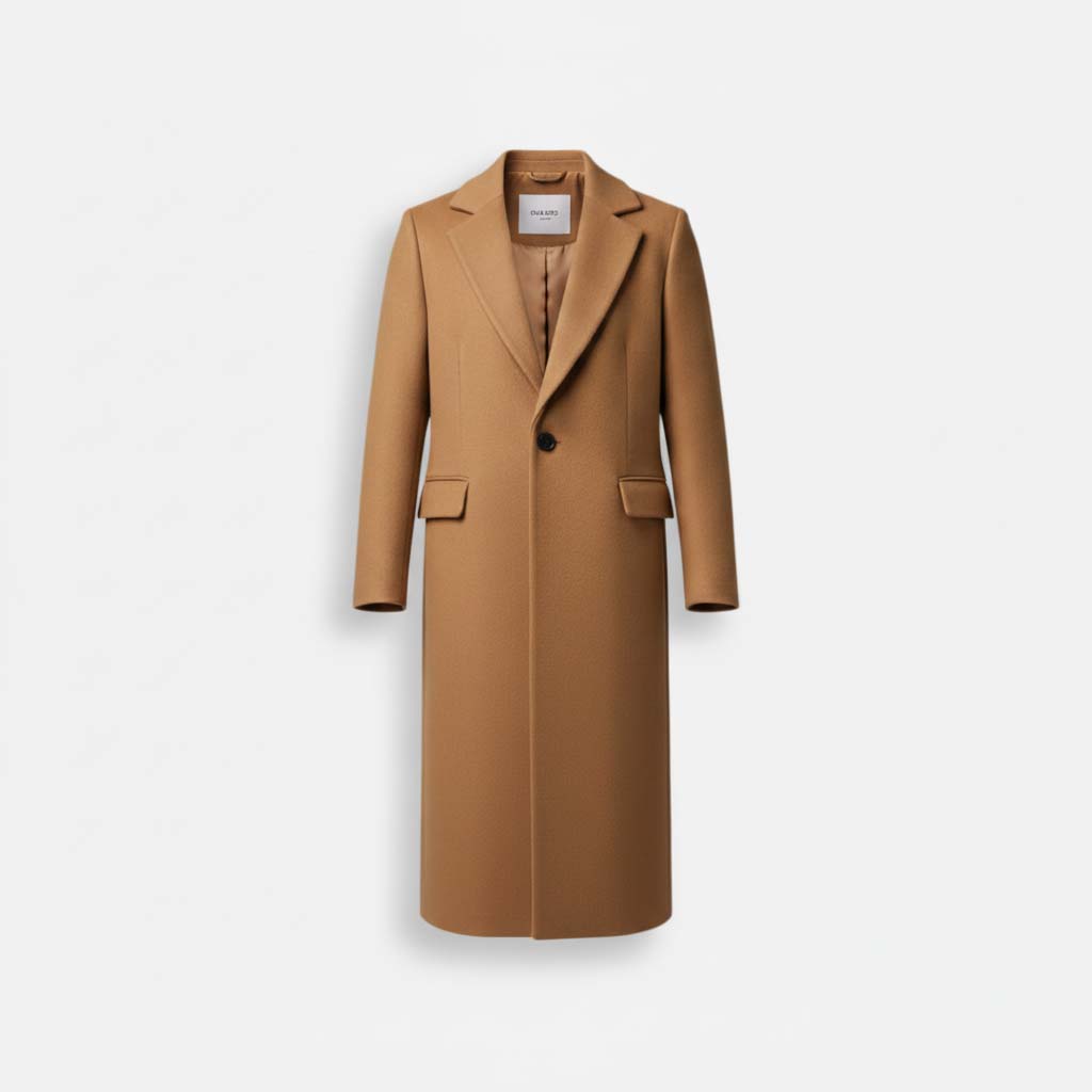 Club1972 | Women's Tailored Wool Blend Longline Coat