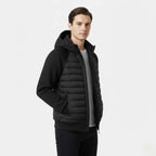 Club1972 | Men's Modern Quilted Hybrid Hooded Jacket