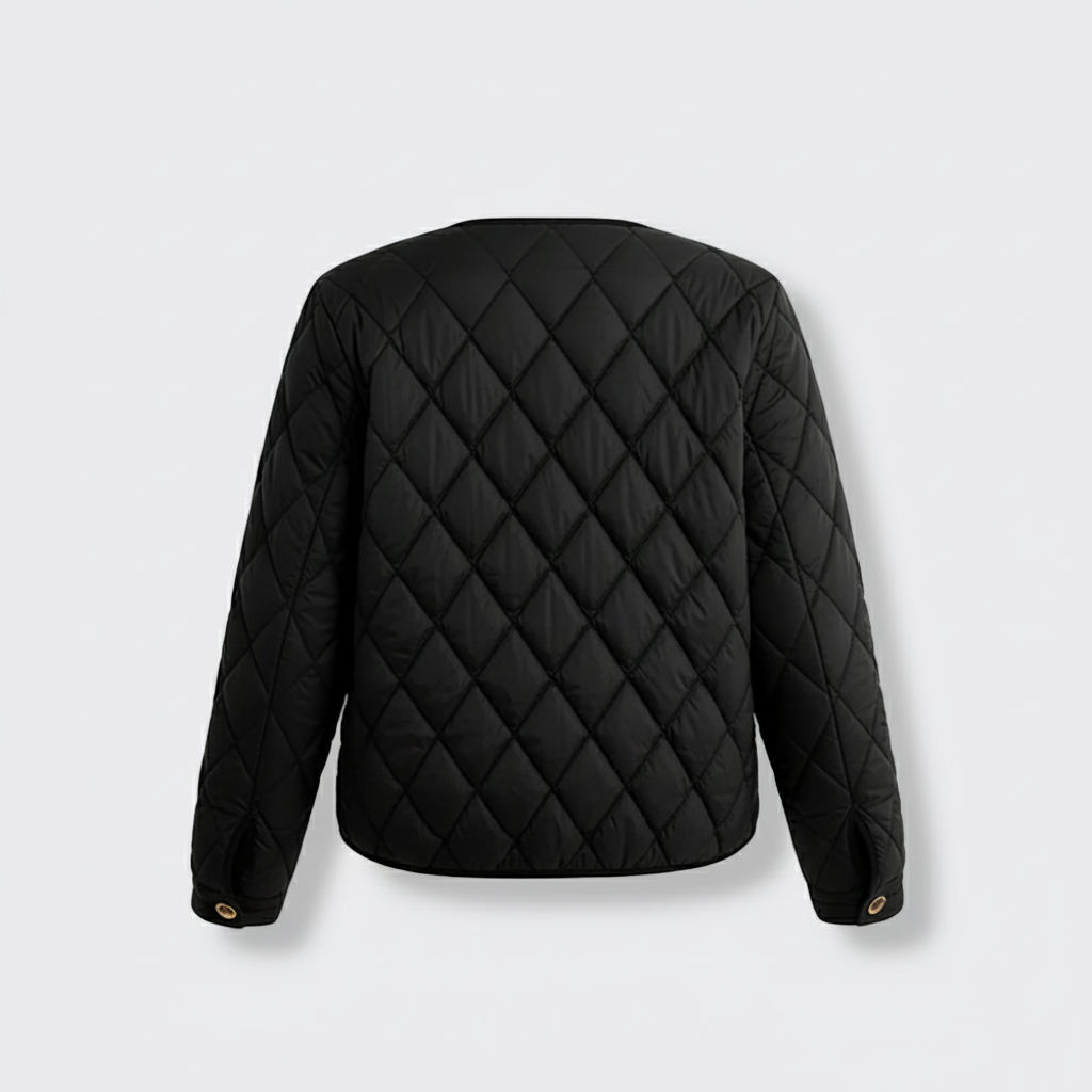 Club1972 | Women’s Classic Quilted Satin Button Jacket