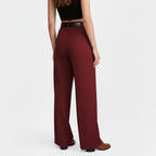 Club1972 | Women's Classic Pleated Wide-Leg Trousers