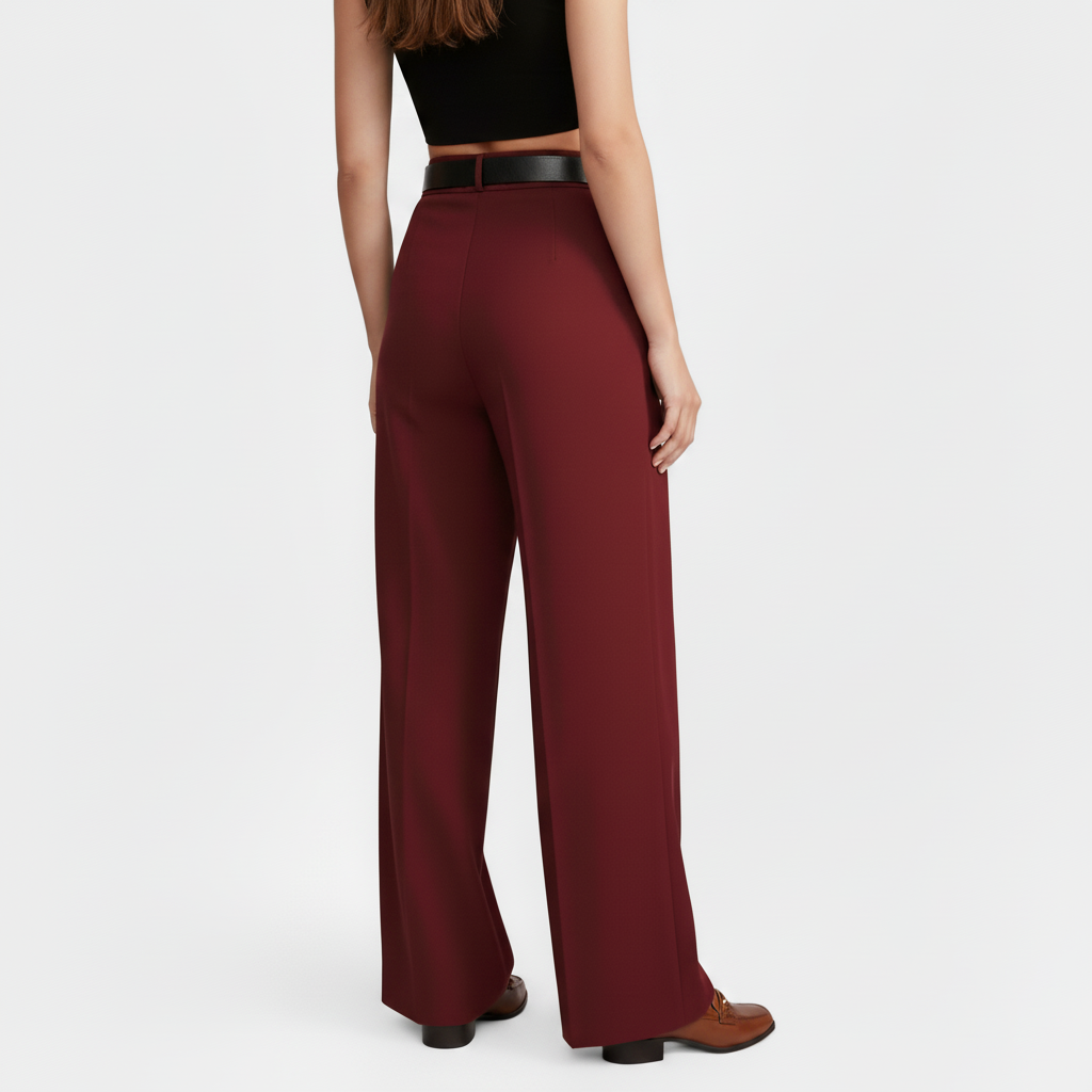 Club1972 | Women's Classic Pleated Wide-Leg Trousers