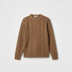 Club1972 | Men's Classic Cable-Knit Crewneck Sweater
