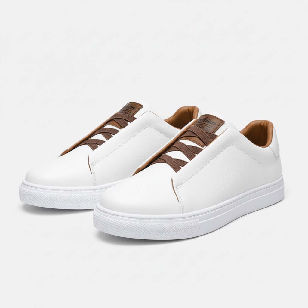 Club1972 | Men's Refined Leather Slip-On Sneakers