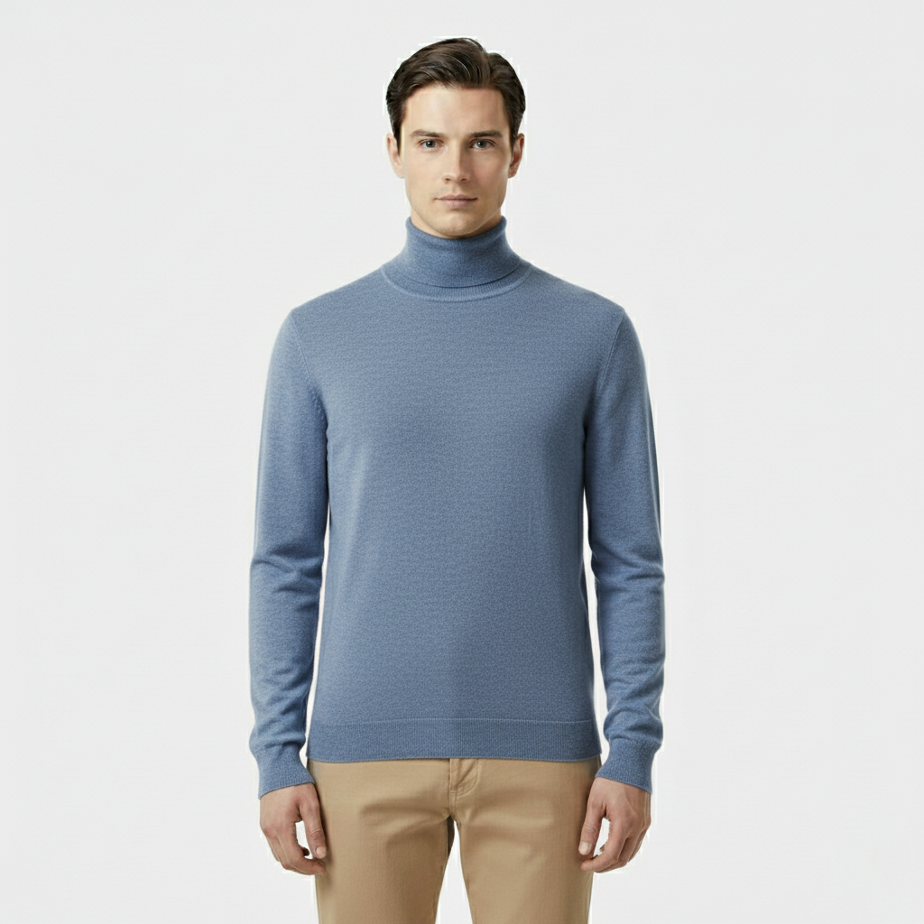 Club1972 | Men’s Refined Merino Wool Turtleneck Sweater