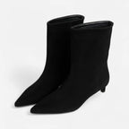 Club1972 | Women's Modern Suede Kitten Heel Ankle Boots