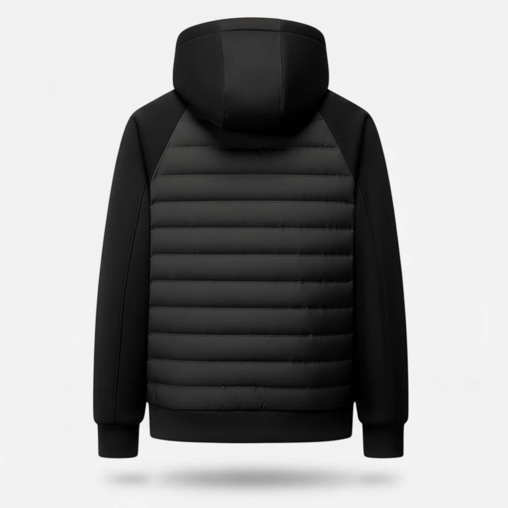 Club1972 | Men's Modern Quilted Hybrid Hooded Jacket