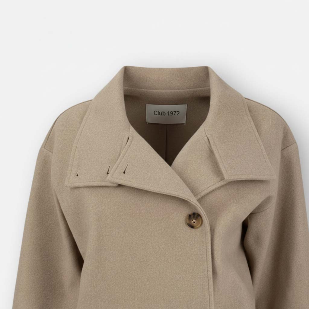 Club1972 | Women's Refined Wool Blend Cropped Boxy Jacket