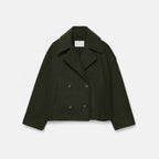 Club1972 | Women's Classic Wool Blend Double-Breasted Peacoat