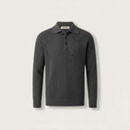 Club1972 | Men's Classic Wool Chevron Knit Polo Sweater