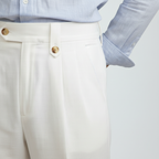 Club1972 | Men's Classic Pleated Linen Trousers